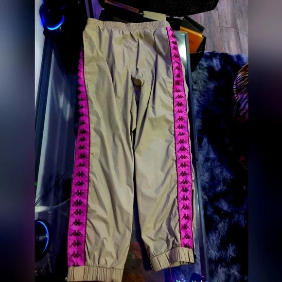 Kappa Pants Kappa Beige And Pink Track Pants Mens Small Poshmark